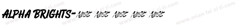 Alpha Brights字体转换